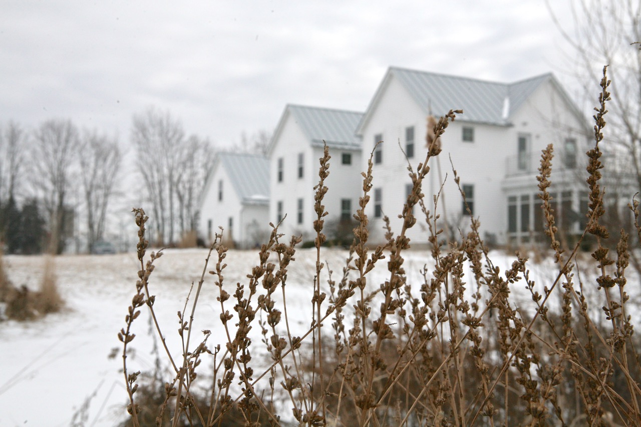  Jim's modern farmhouse in a meadow of Timothy grass and other prairie plants. 