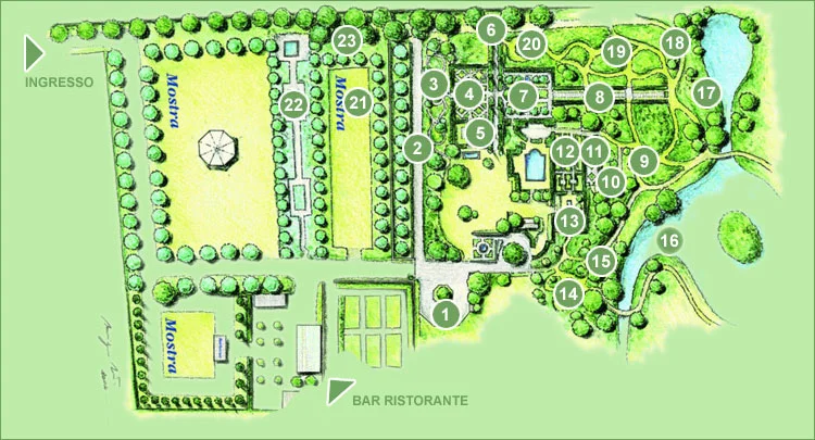 The 23 garden rooms that Russell Page and Marchesa Lavinia Taverna created that make up Giardini della Landriana.
