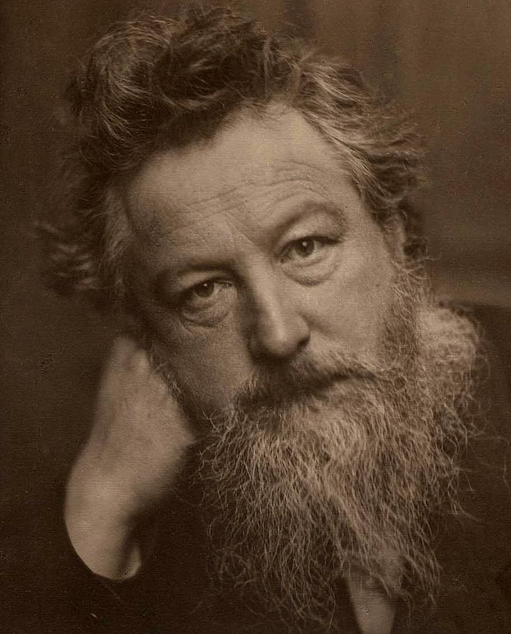 Portrait of William Morris, aged 53 Source: Frederick Hollyer - Google Books edition of J. W. Mackail The Life of William Morris in two volumes, 1899