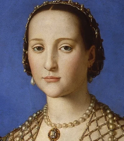 Portrait of Eleonora of Toledo by Bronzino, 1544-45. Watch a video about this portrait to learn more about Eleonora.