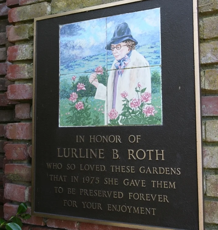 Portrait of Lurline Matson Roth in the garden. Lurline donated the property to the National Trust so that it could be enjoyed by us forever.