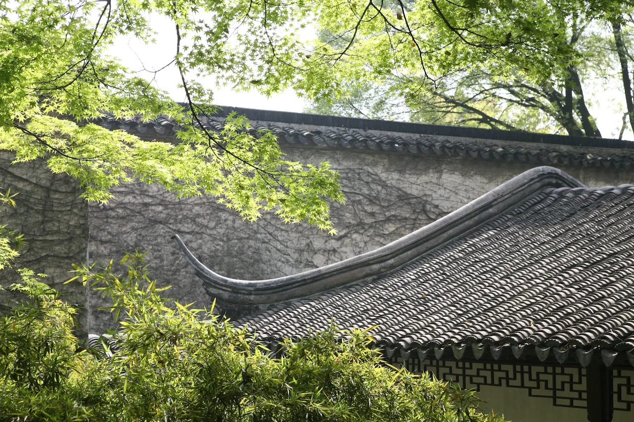 Roof detail at the Lingering Garden. Suzhou, China.
