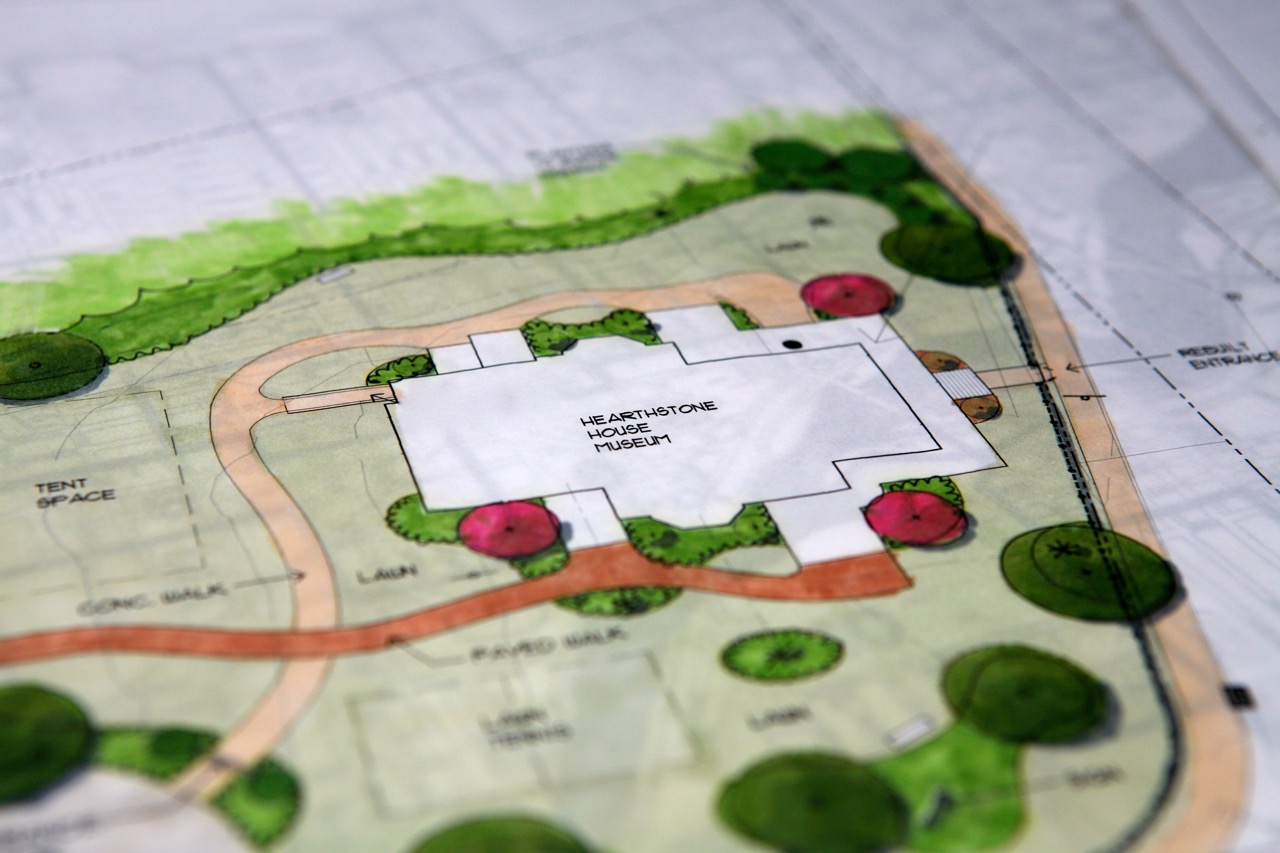 Nearly 15 years ago the Friends of Hearthstone commissioned Dennis Buettner to design an historically inspired garden for the house. Its elements, still relevant today, form the basis for the current garden project.