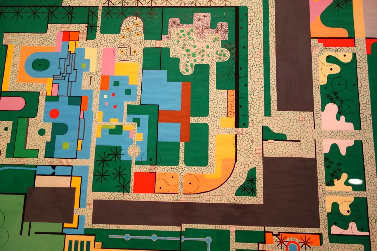 A portion of Roberto Burle Marx's design for the Clemente Gomes residence garden. 1979.