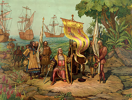 "Cristóbal Colón (Christopher Columbus) claims the New World. On 27 October 1492 Columbus sighted Cuba, he named the island Juana." source: nationsonline.org