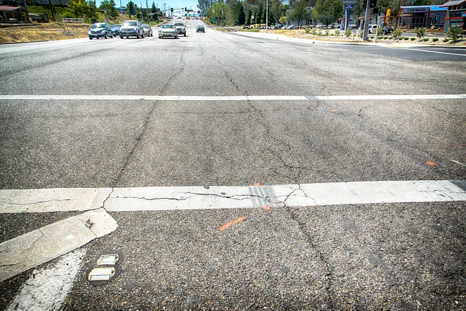 Cyclist was struck here in the crosswalk