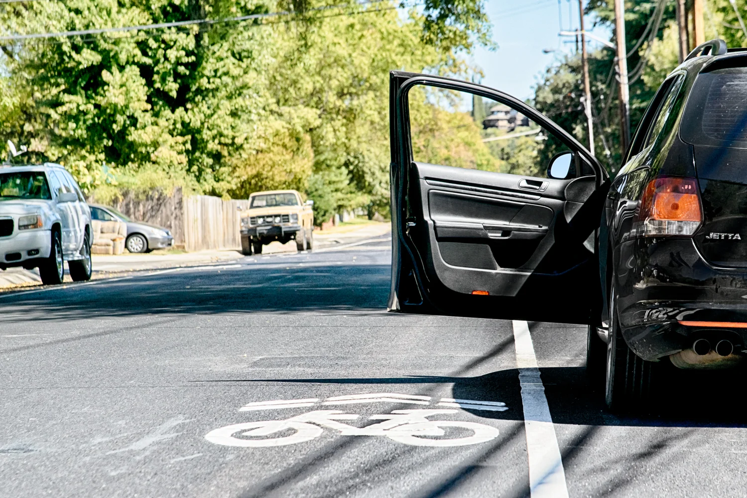 Incorrect South Street Shared Lane Marking Placement