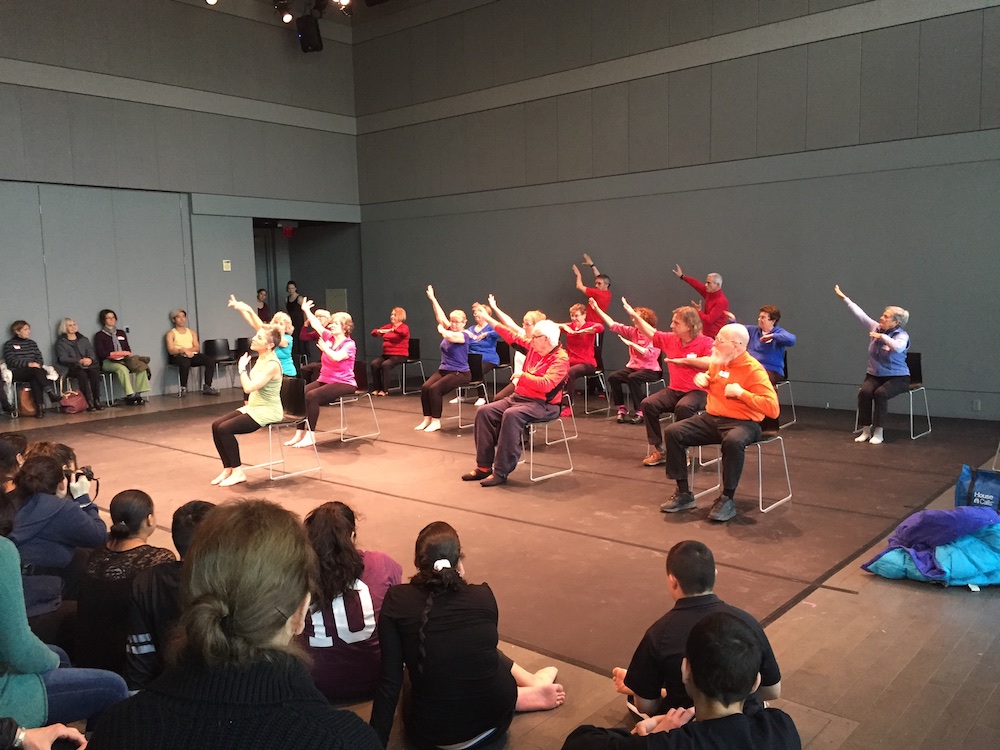 Dance for the Aging Population (DAPpers) and Dancing with Parkinson's performing Parson's Etude in morning lec/dem.