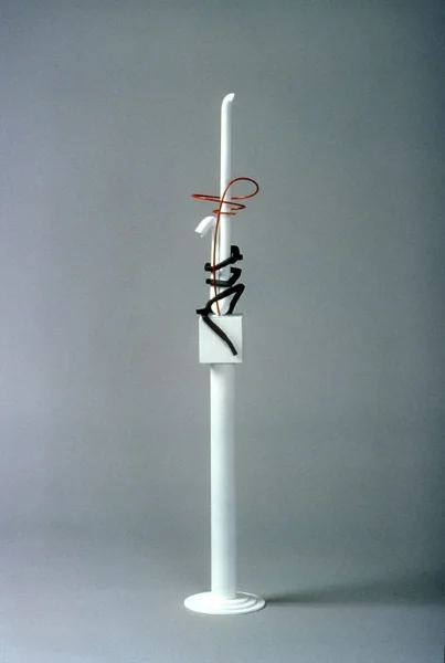 Untitled, 17"x 5"x 5", cast plastic, paint, plexiglas, 1997