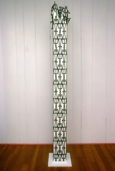 Untitled, 55"x 6"x6", wood, cast plastic, paint, 1998