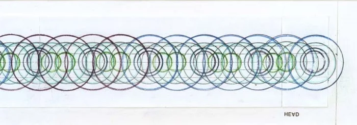Close up - Color Chord Change 4, 8"x 30", paper, colored pencils, 2009