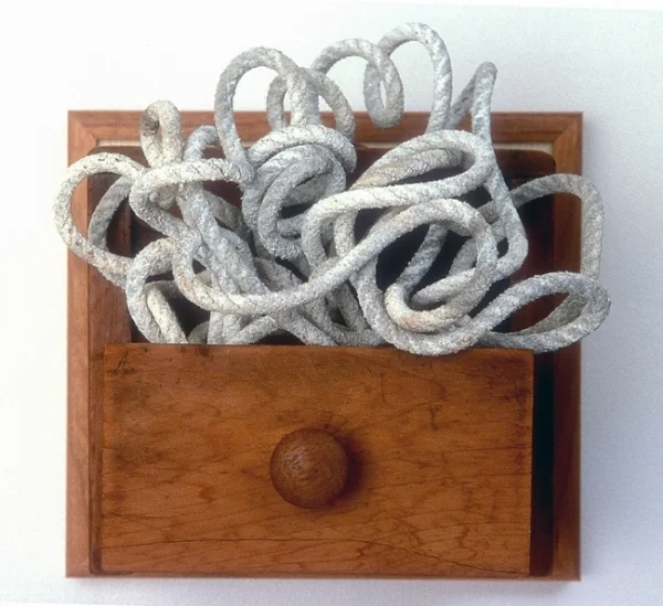 Avalanche, 8"x 9"x 6", wood, rope, 2000 (SOLD)