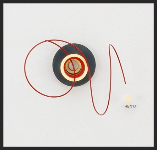 Single Note Study 3, 11.5"x 12"x 3", layered plexiglas, wire, colored paper, paint, 2006 (SOLD)