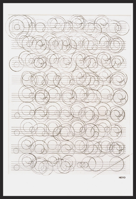 Study in Rhythm 2, 53"x 41", paper. pencil, 2010