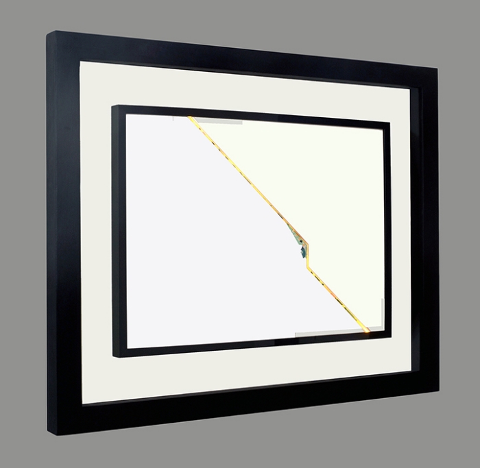 Be Just so Clear, paper, LED lights, 34.5”x 42.5”x 3”, 2015 