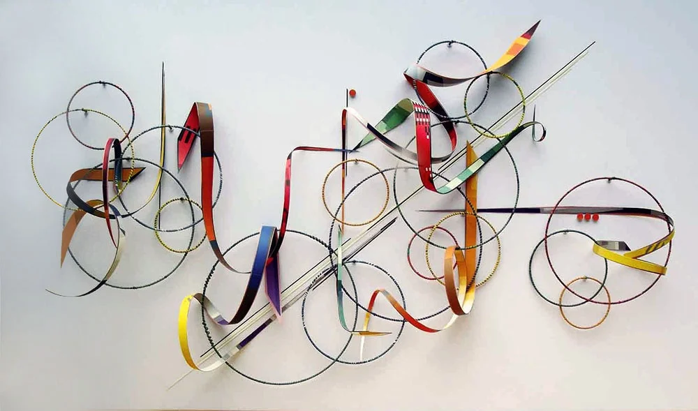 Articulation I, dimensions vary, aluminum flashing, paper, washers, steel, cotter pins, 2012
