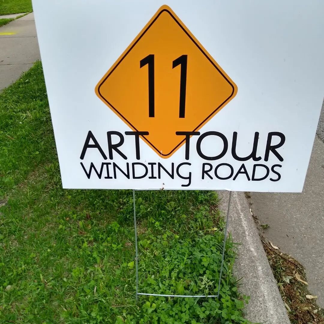 It's happening!! The show starts at 10am and here's a peak at Colleen Carroll's treasures for sale. Hand dyed and sewn botanical wonders!  Colleen is in the first tent on the site. #windingroadsarttour2022 #wiaconsinartist #viroqua #driftlessartists 