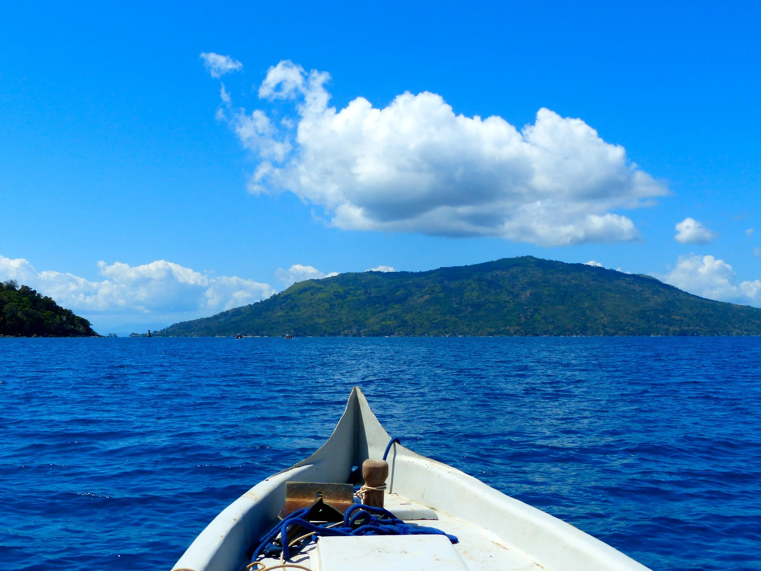 First boat ride to Nosy Komba