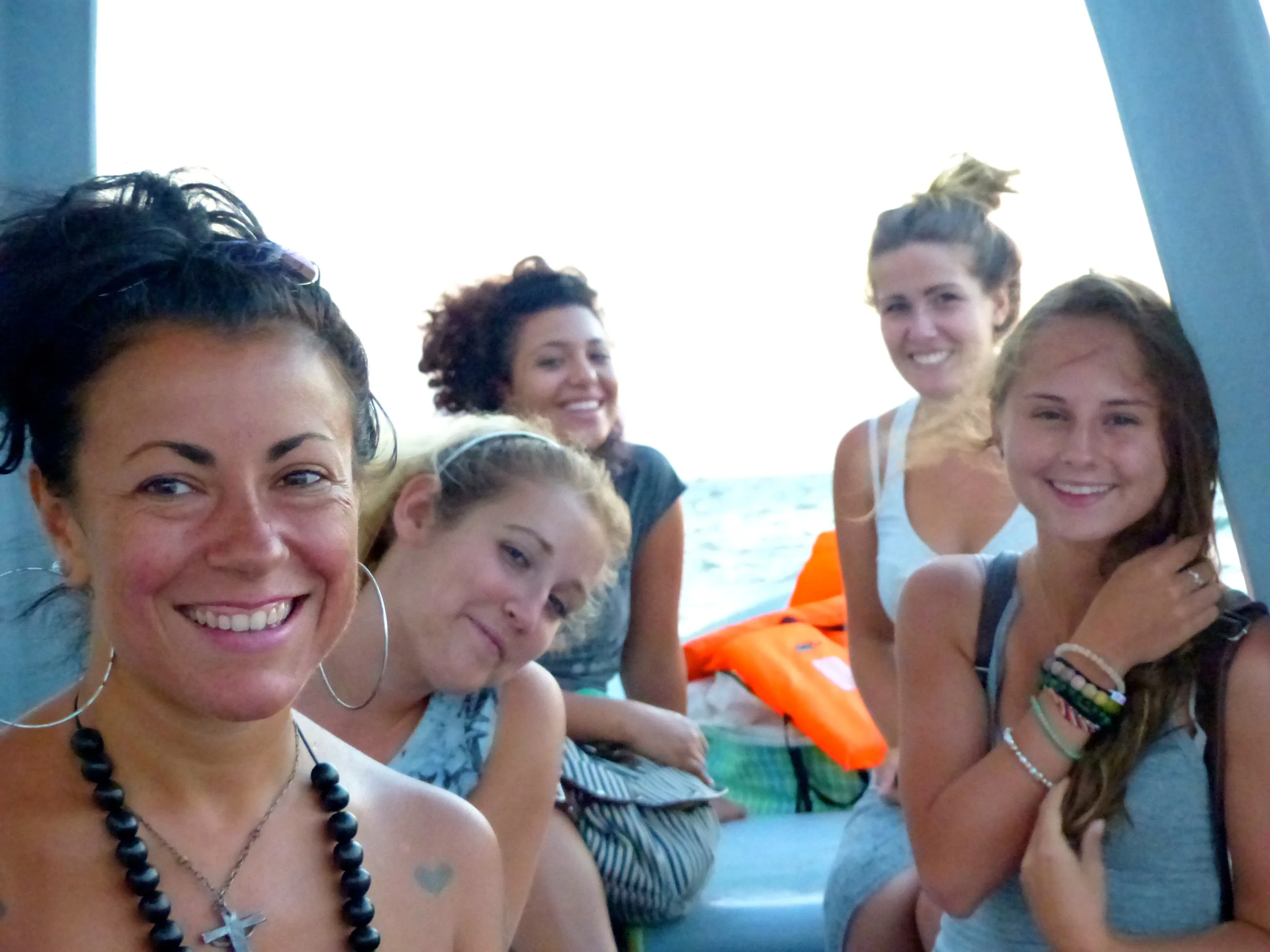 Boat back to camp after teaching