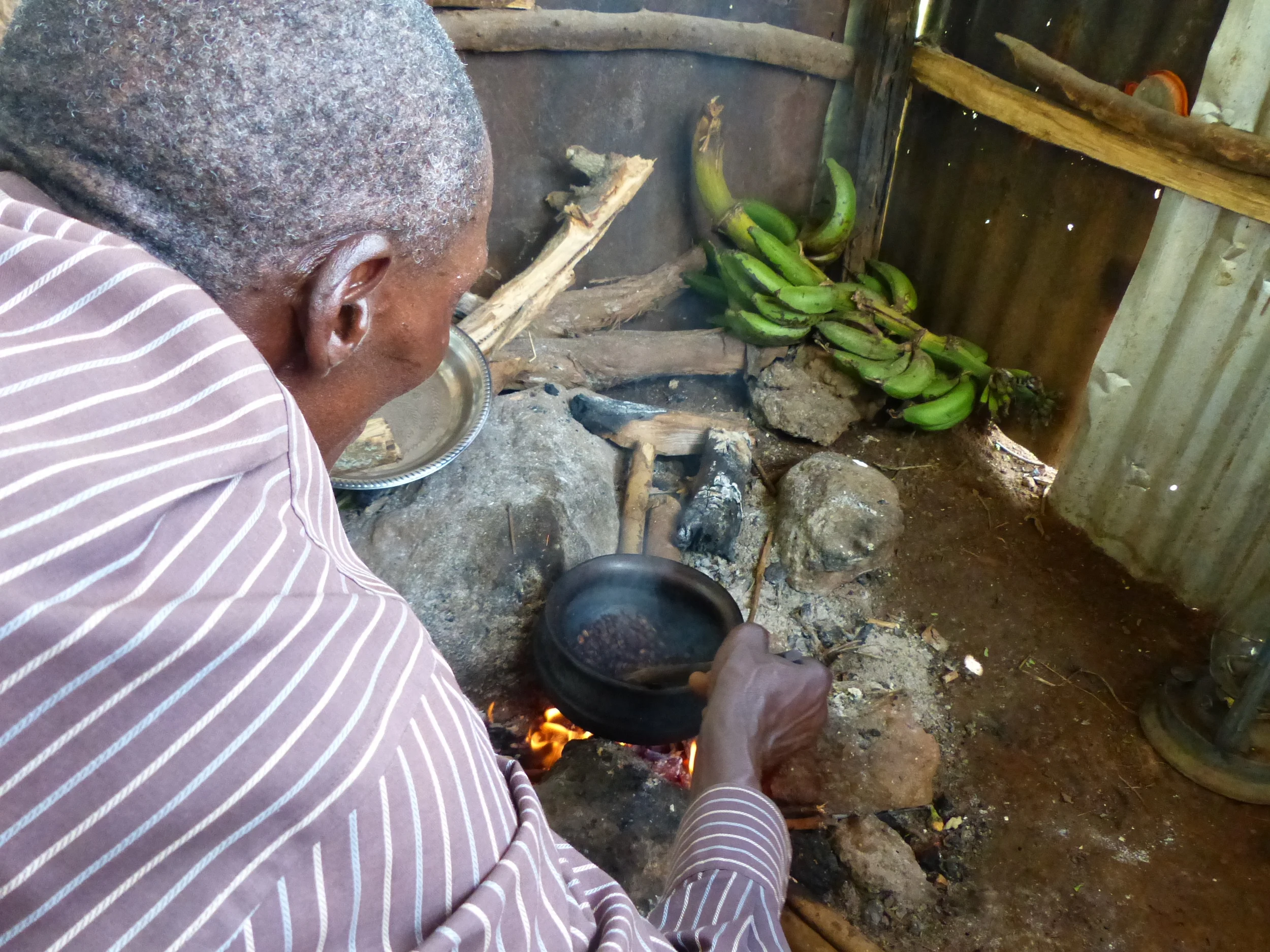 Roasting over an open fire