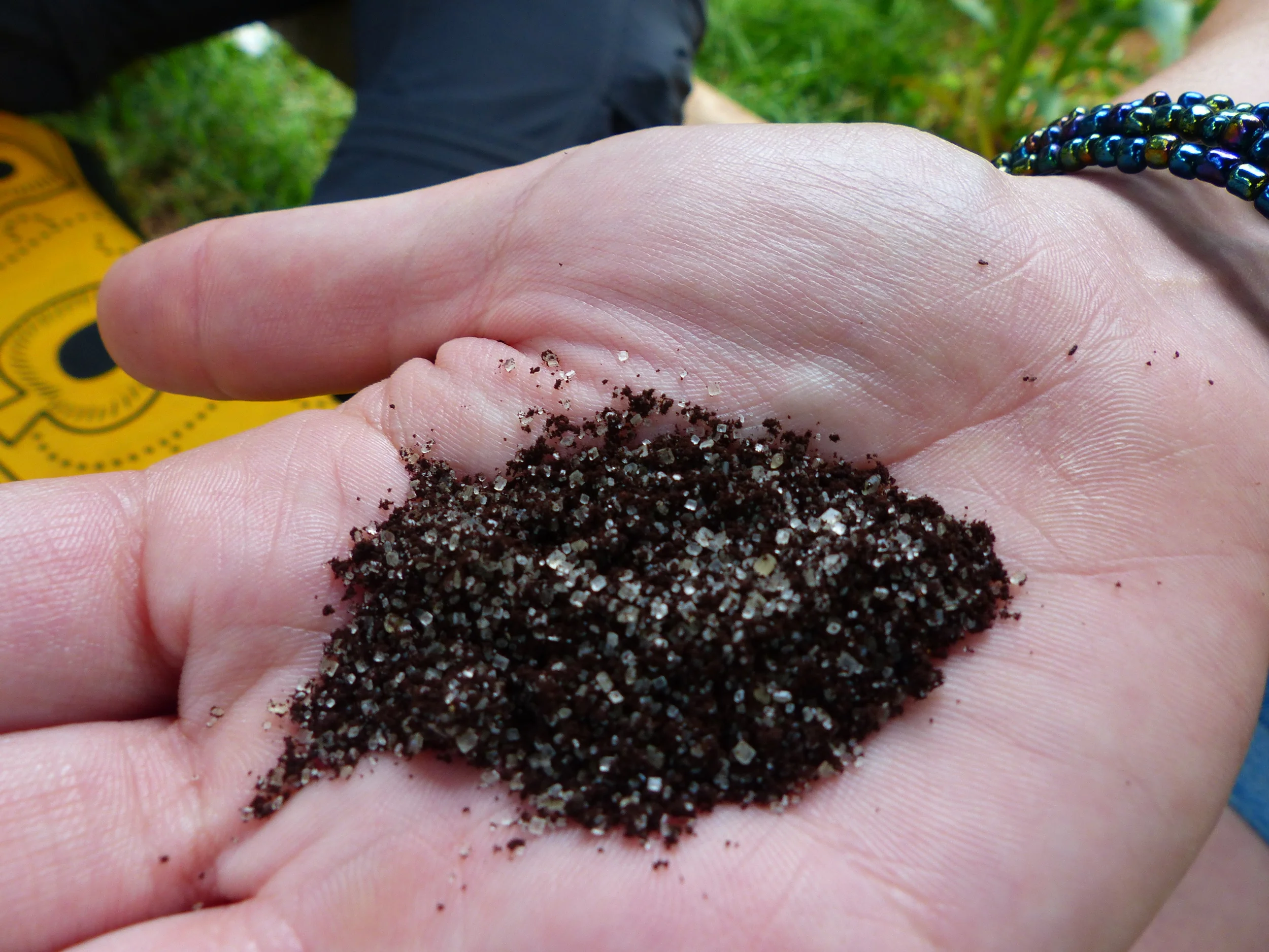 Coffee chocolate = grounds + sugar