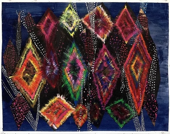 Untitled, mixed media on paper, 19" x 25", 2014