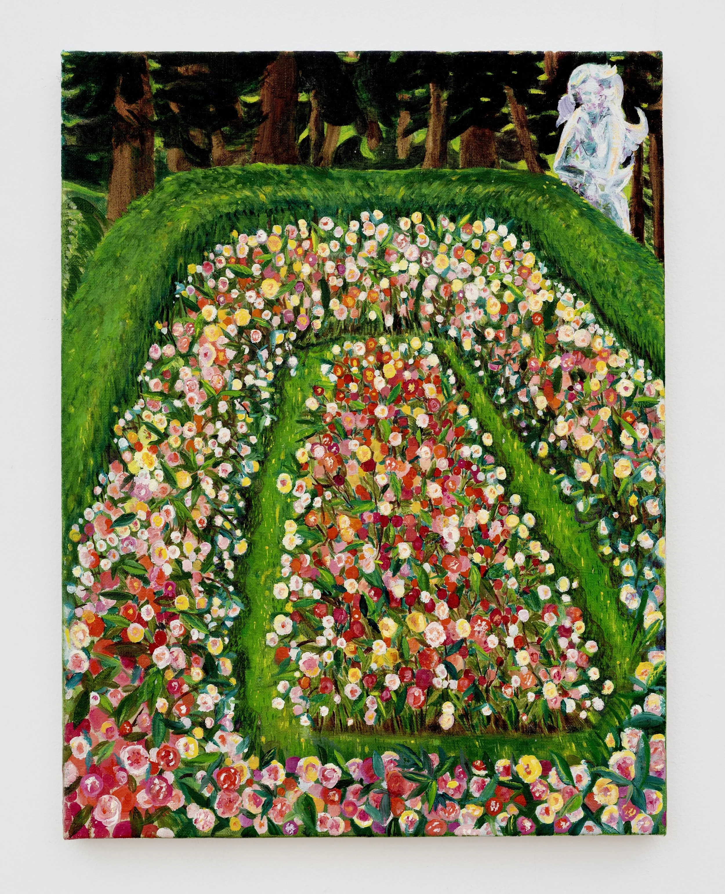 Rose Garden, oil on linen, 14" x 11", 2025