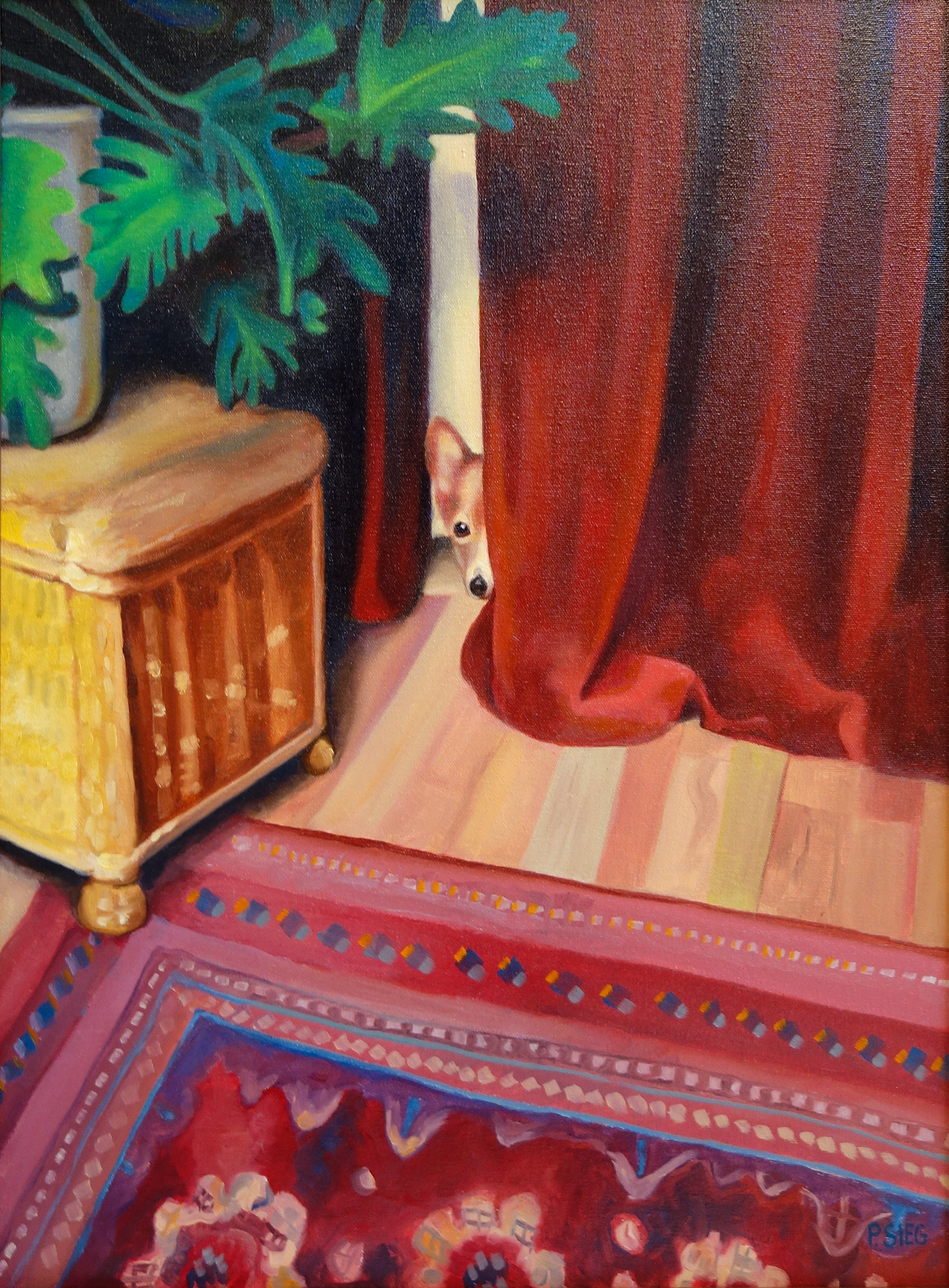 Chessie is Shy 18" x 24", oil on canvas Private collection