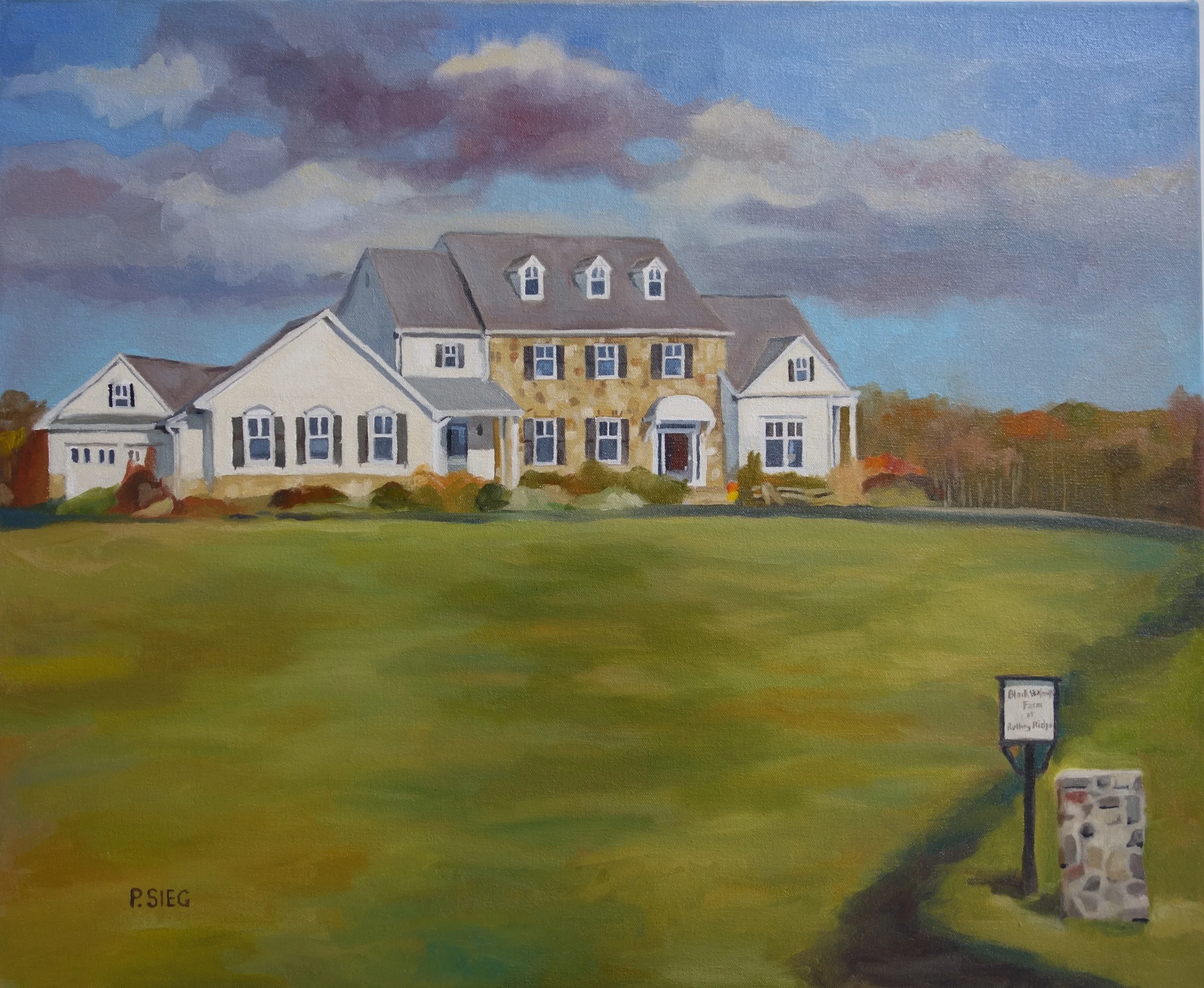 Black Walnut Farm 20" x 24", oil on canvas Commission