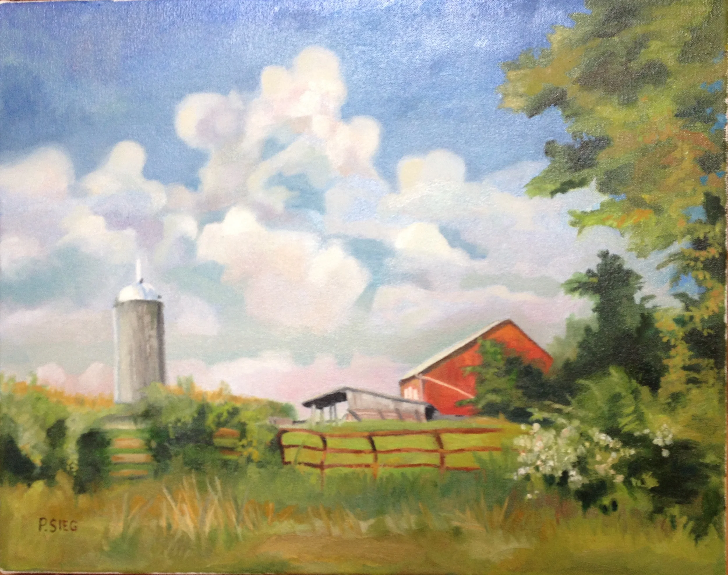 Spring at Fraley Farm 16" x 20", oil on canvas For sale, contact the artist