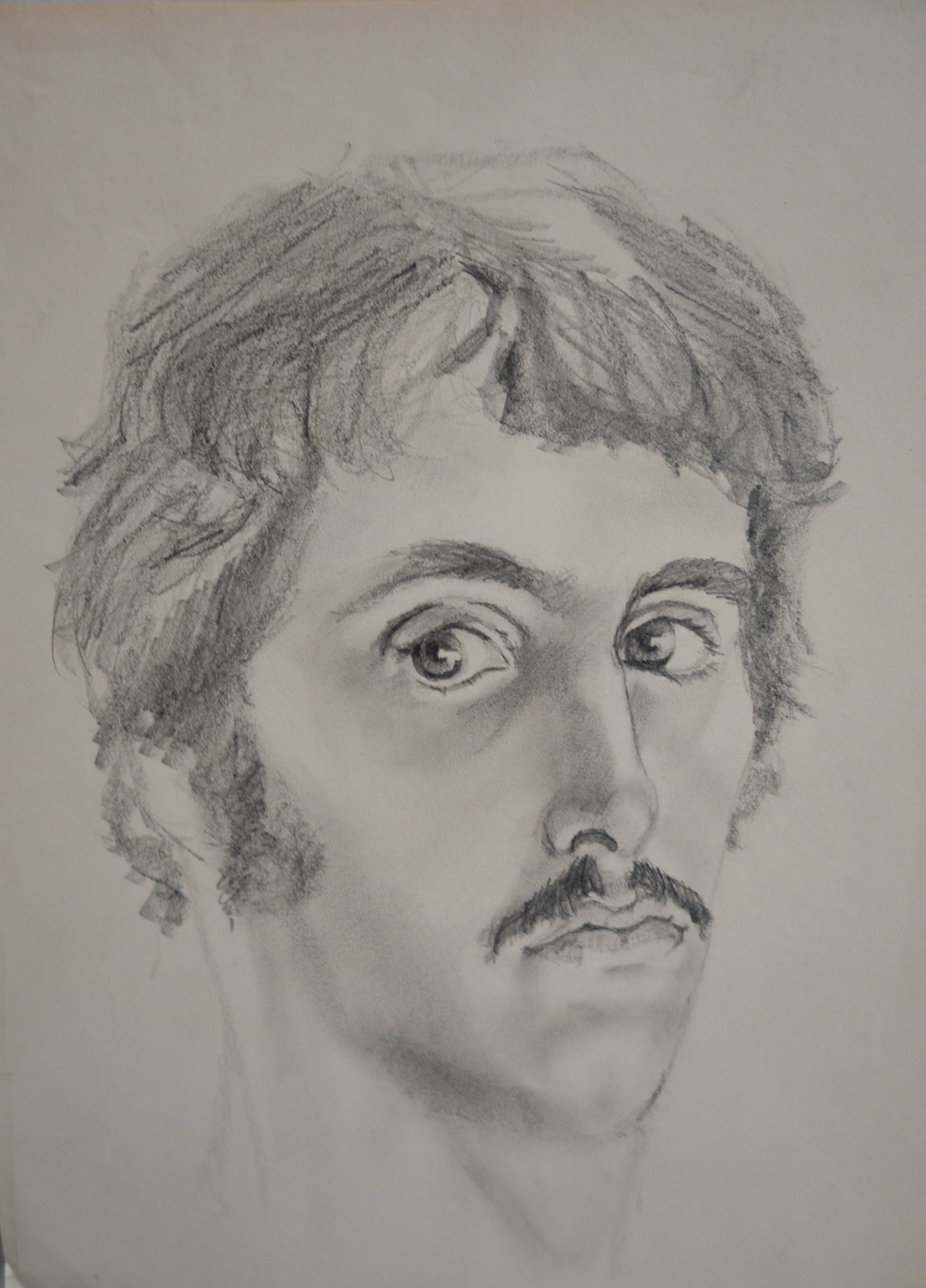 Self Portrait Study 9" x 12", Graphite Private Collection