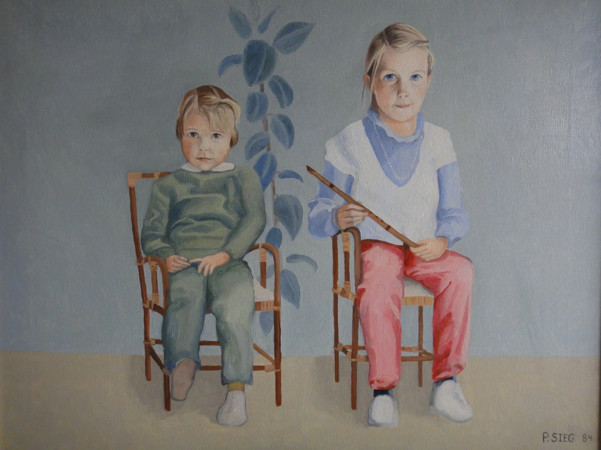 The Downing Children 18" x 24", oil on canvas Painted on commission