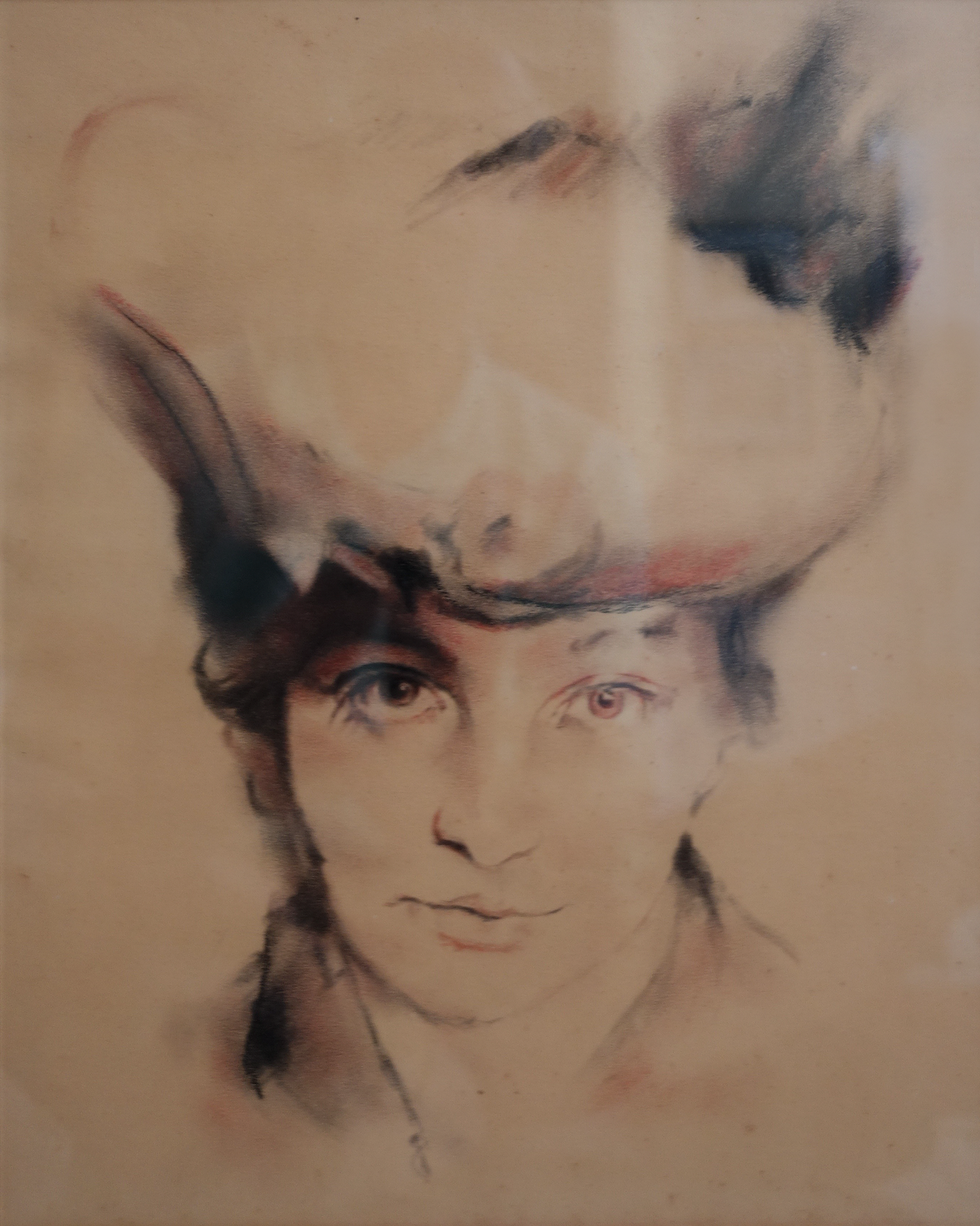 Eyes on the Hat, Study for Monet's Wife 10" x 12", charcoal Private collection
