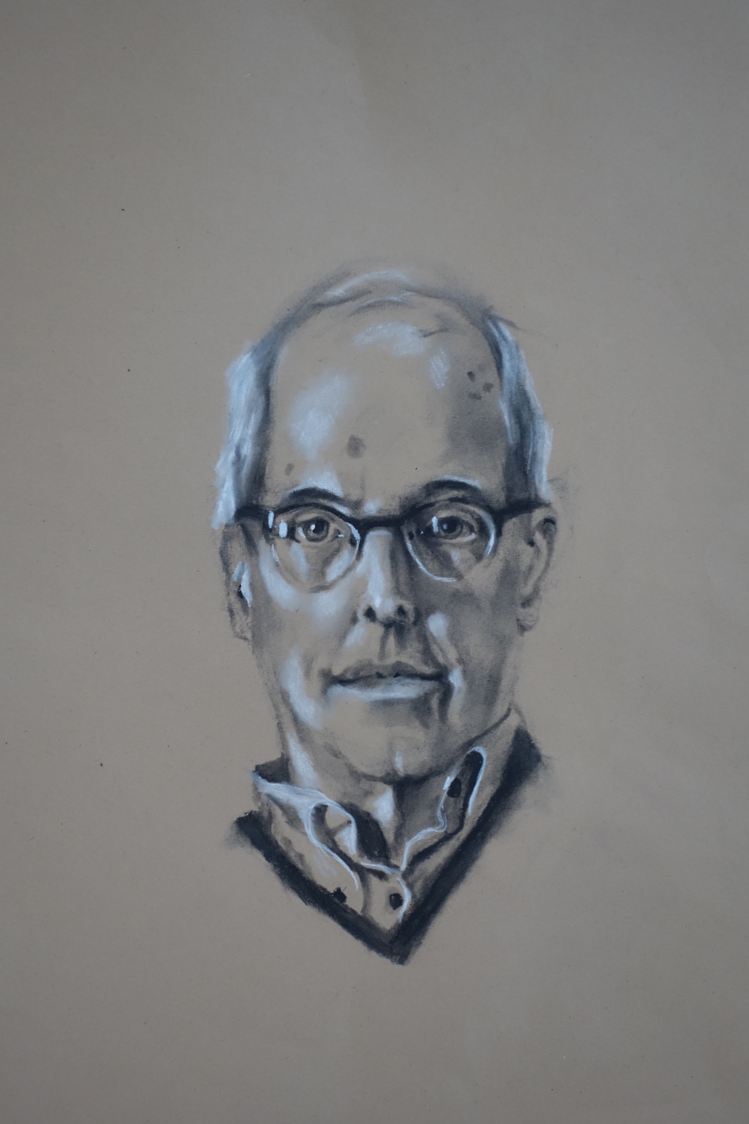 Warts and All, the Artist As A Not So Young Man 14" x 17", charcoal Private collection
