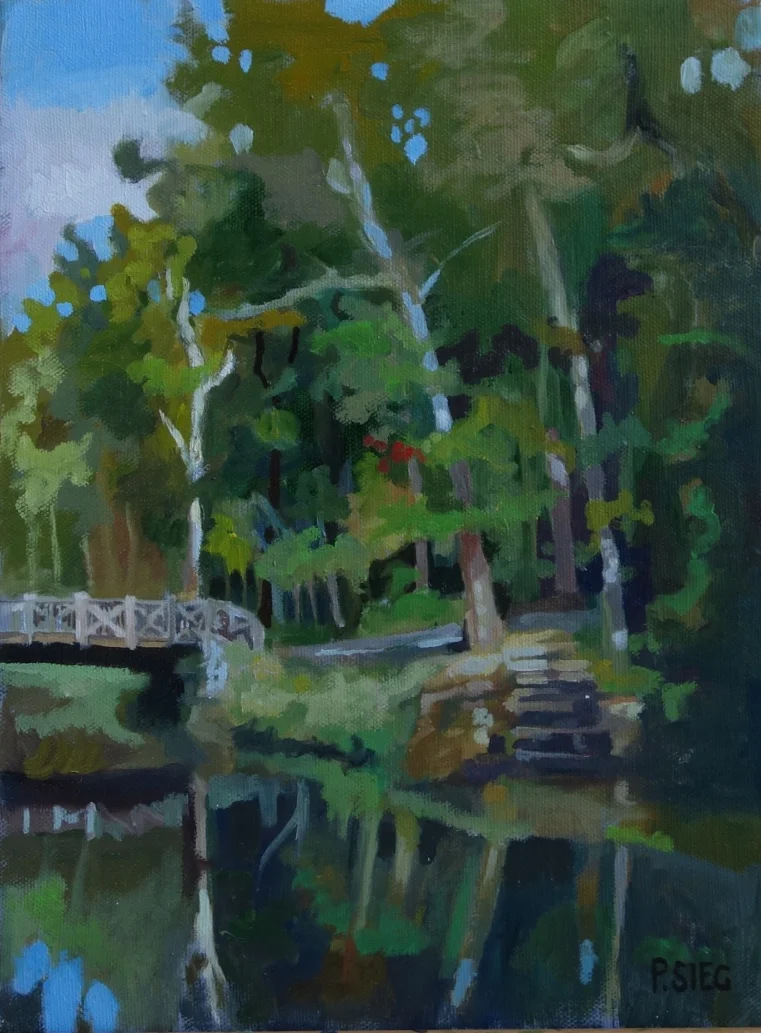 Over and Down to the Canal 9" x 12", oil on canvas Private collection