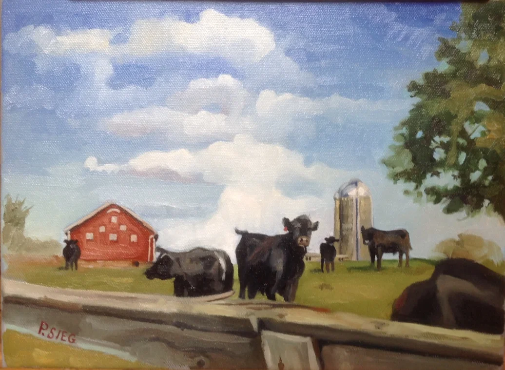 Come On Over 9" x 12", oil on canvas For sale, contact the artist