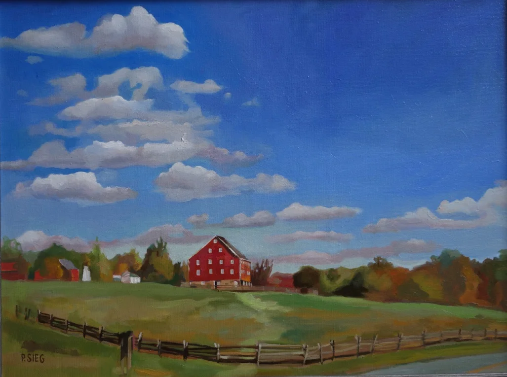 Barn, Bend and Blue 18" x 24", oil on canvas For sale, contact the artist