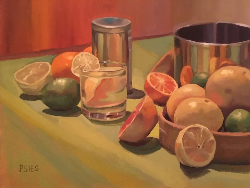 Juicy Fruit 16" x 20", oil on canvas For sale, contact the artist
