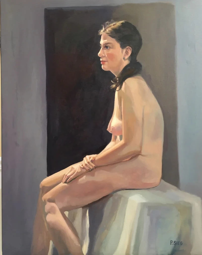 I Don't Have A Thing To Wear 20" x 24", oil on canvas For sale, Contact the artist