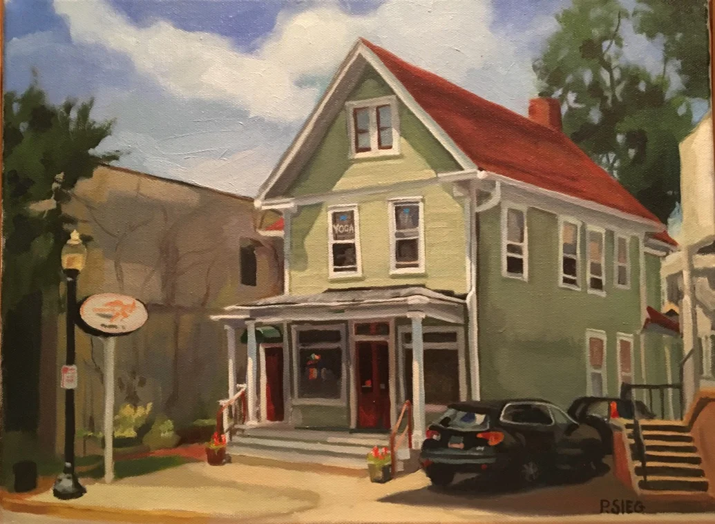 Across From The Station 16” x 20”, oil on canvas Private collection