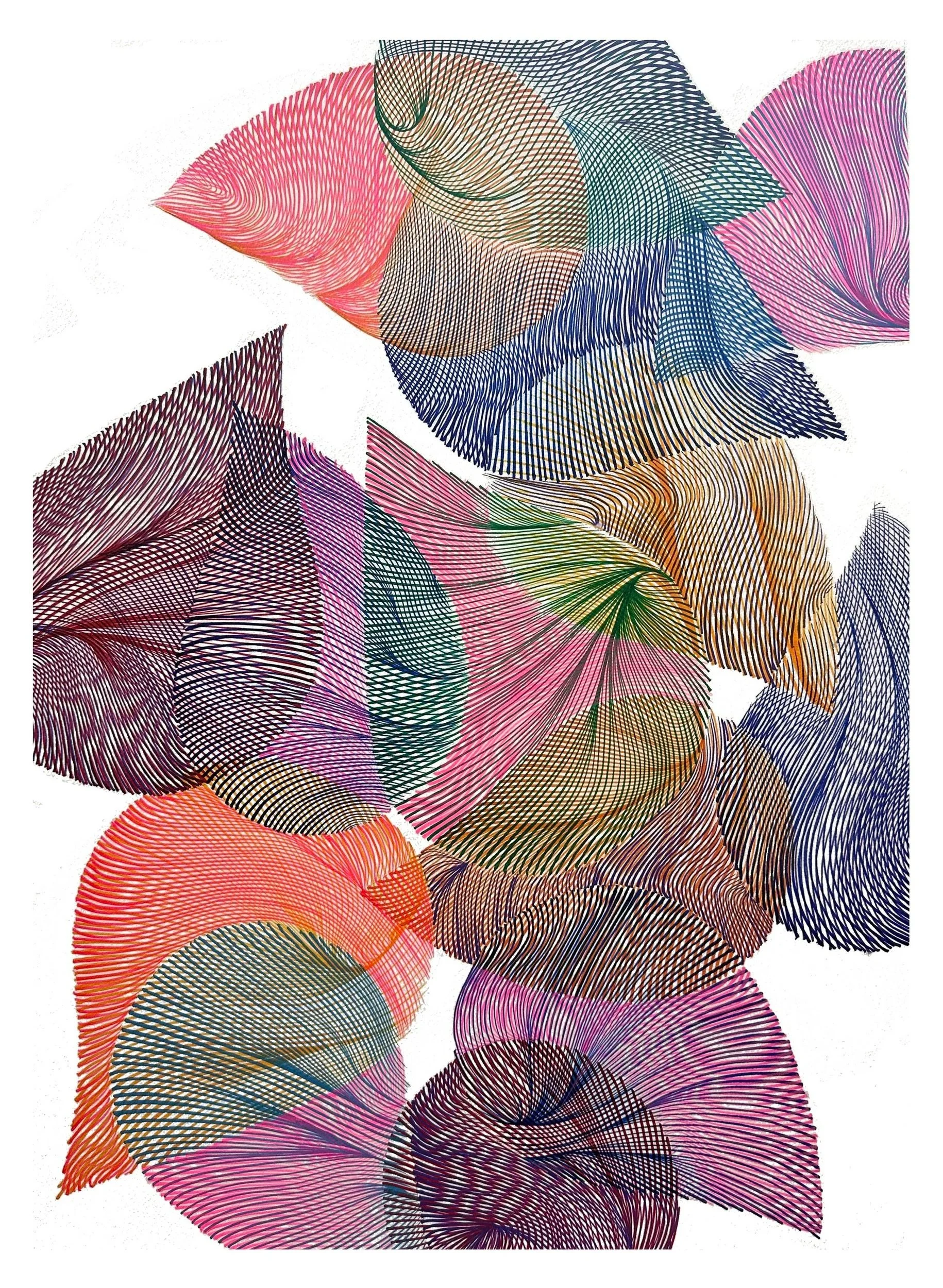 The Memory of Movement, 2025, acrylic on watercolor paper, 30 x 22 inches, $500