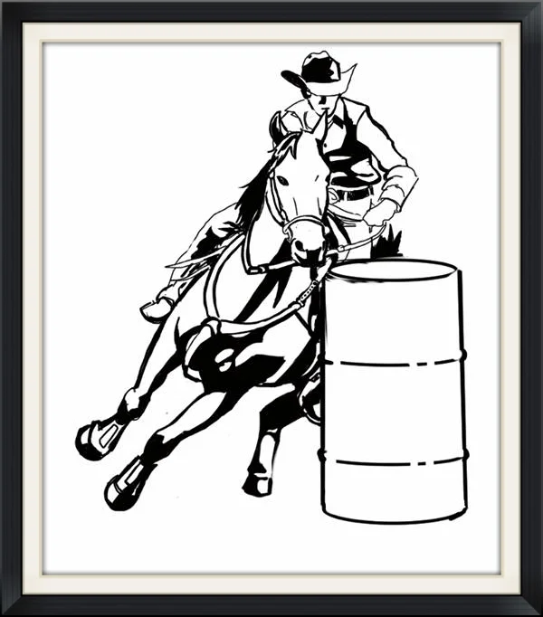 Barrel Racing Outline