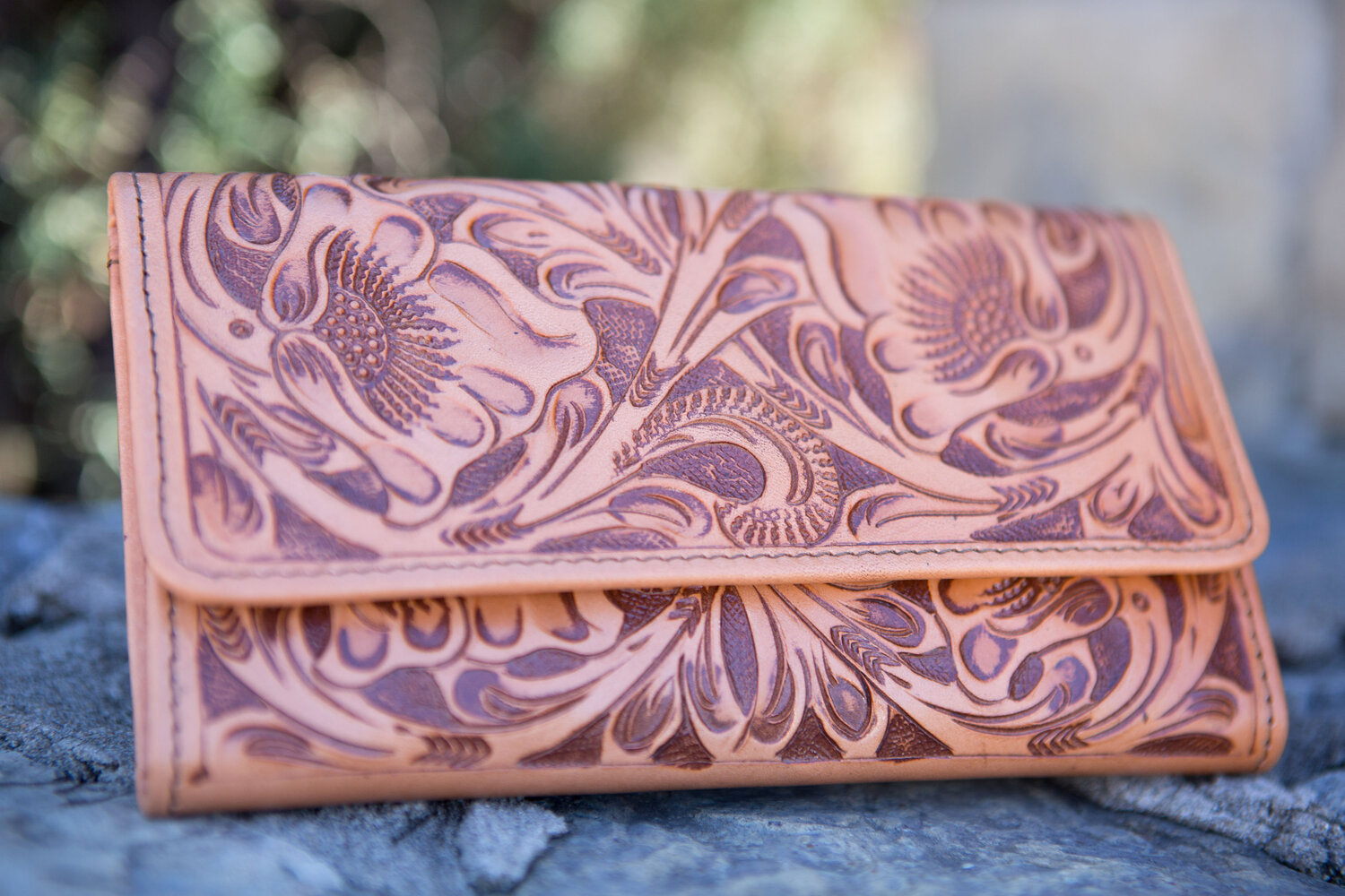 Handmade Leather wallets for women • western wallet woman • tooled