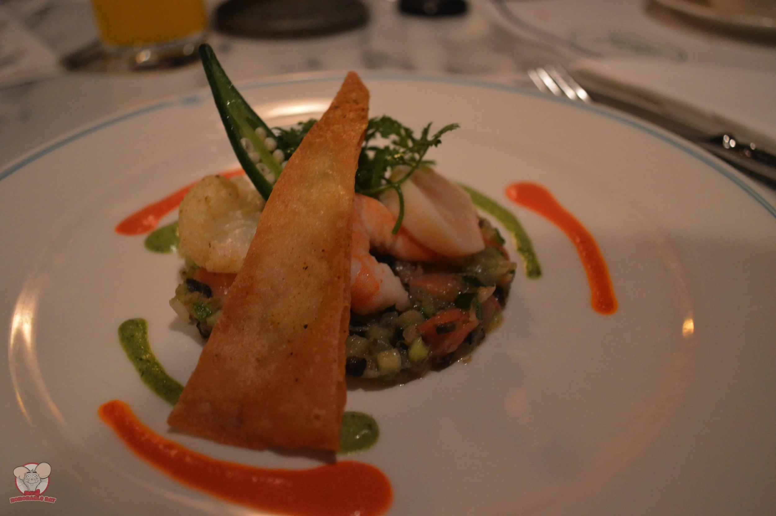 Salmon Trout Tartare with Marinated Shrimp and Scallop (Christmas Fantasy 2014 Special Course)