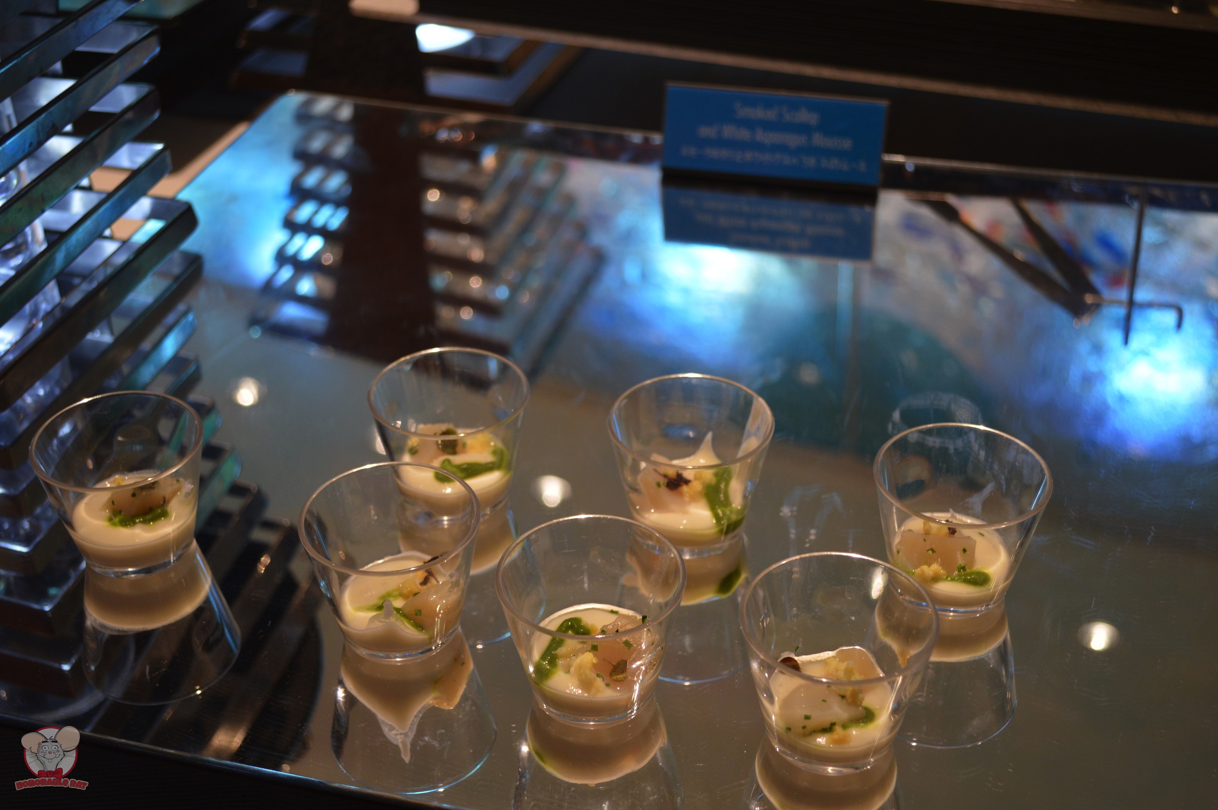 Smoked Scallop with White Asparagus Mousse