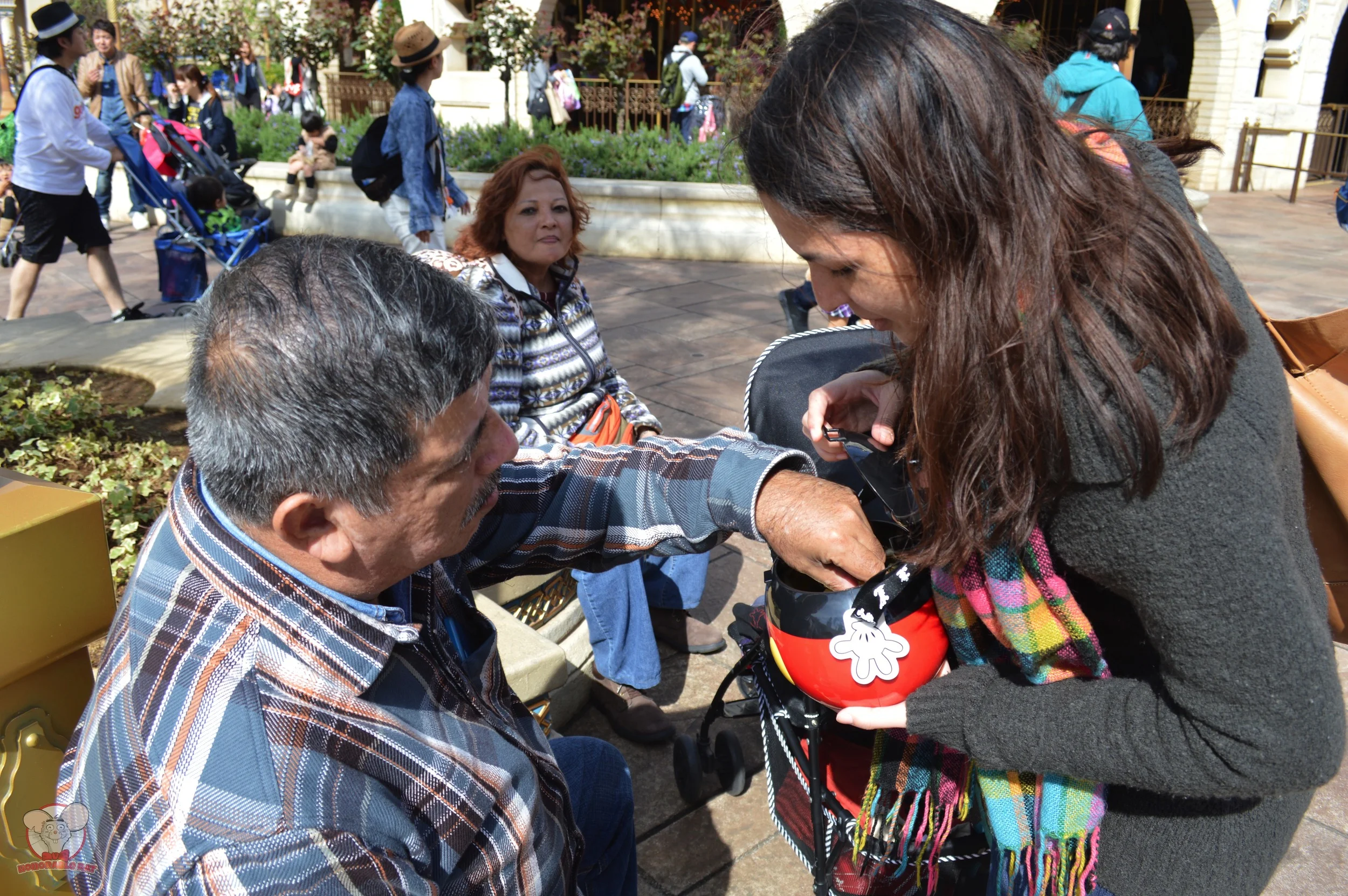 Nadia feeding Papa