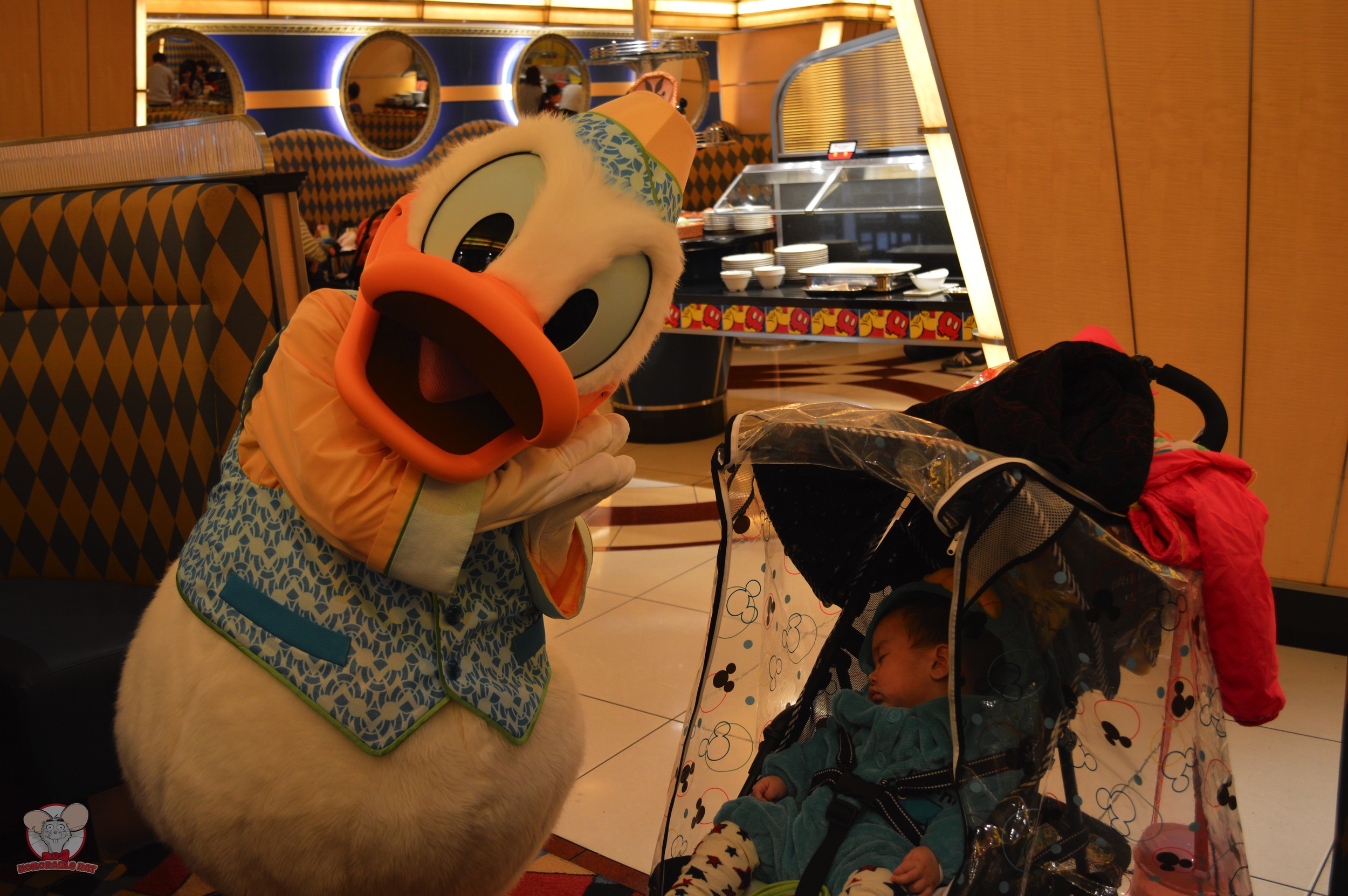 Donald with a sleeping Baby Haku