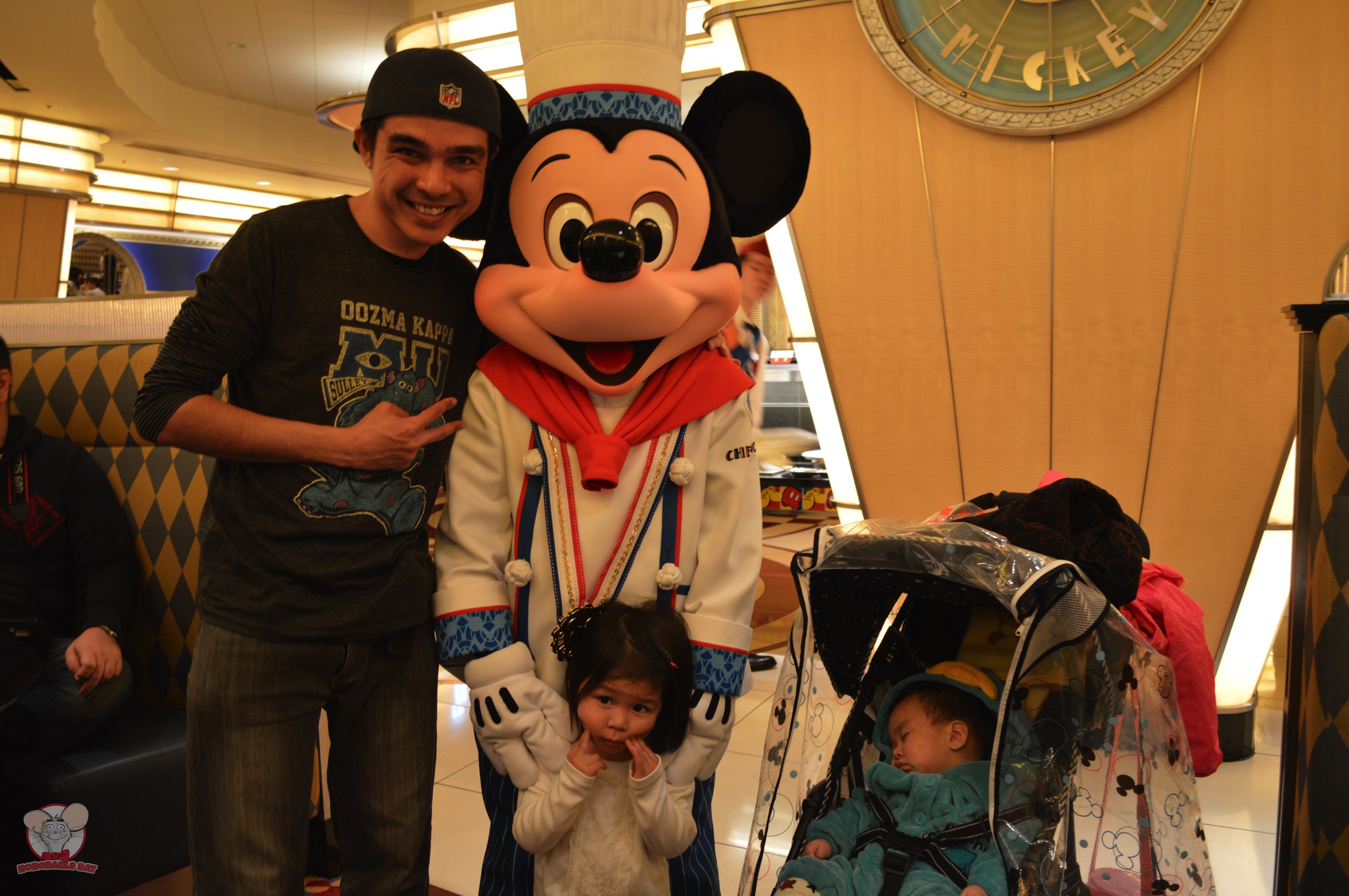 Chef Mickey visits our table for a picture