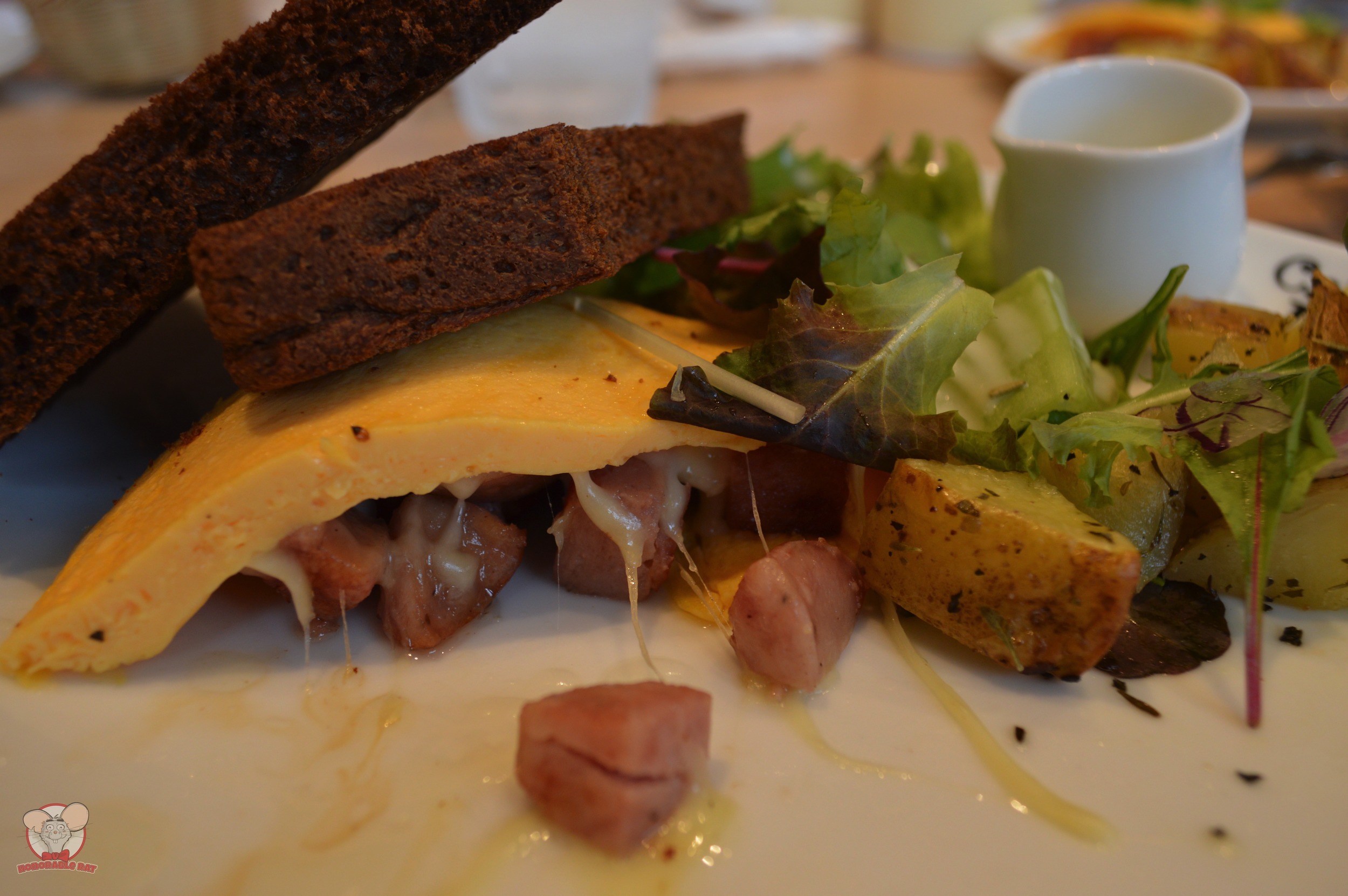 Inside the Meat & Cheese Omelette