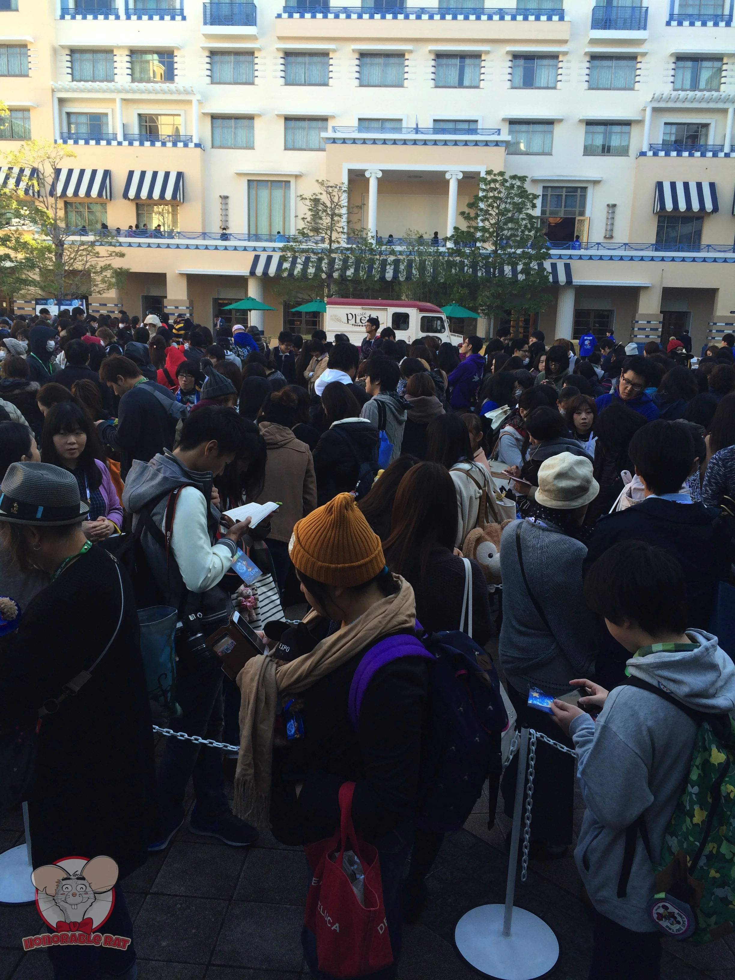 The line to visit the store in Ambassador Hotel